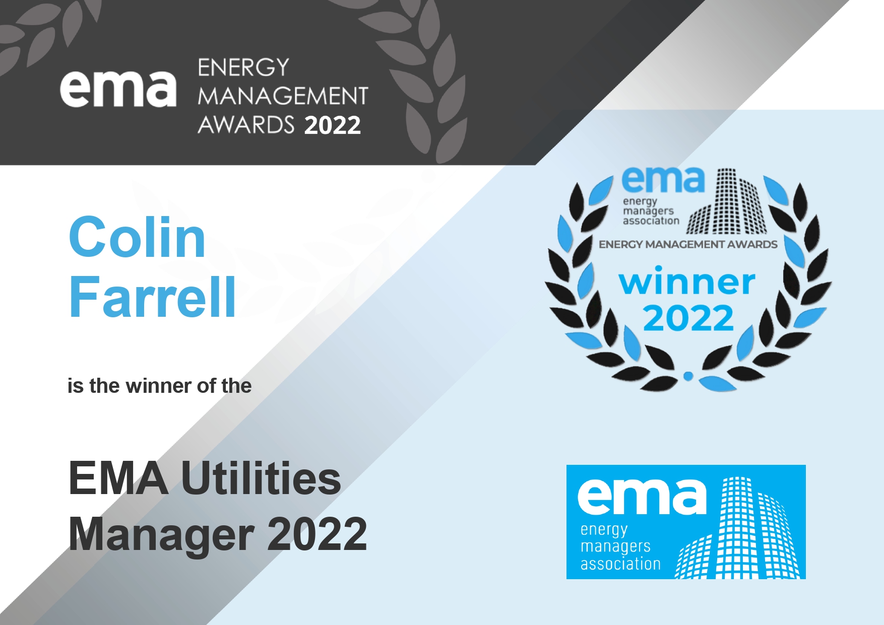 Winner Utilities Manager 2022 Colin Farrell