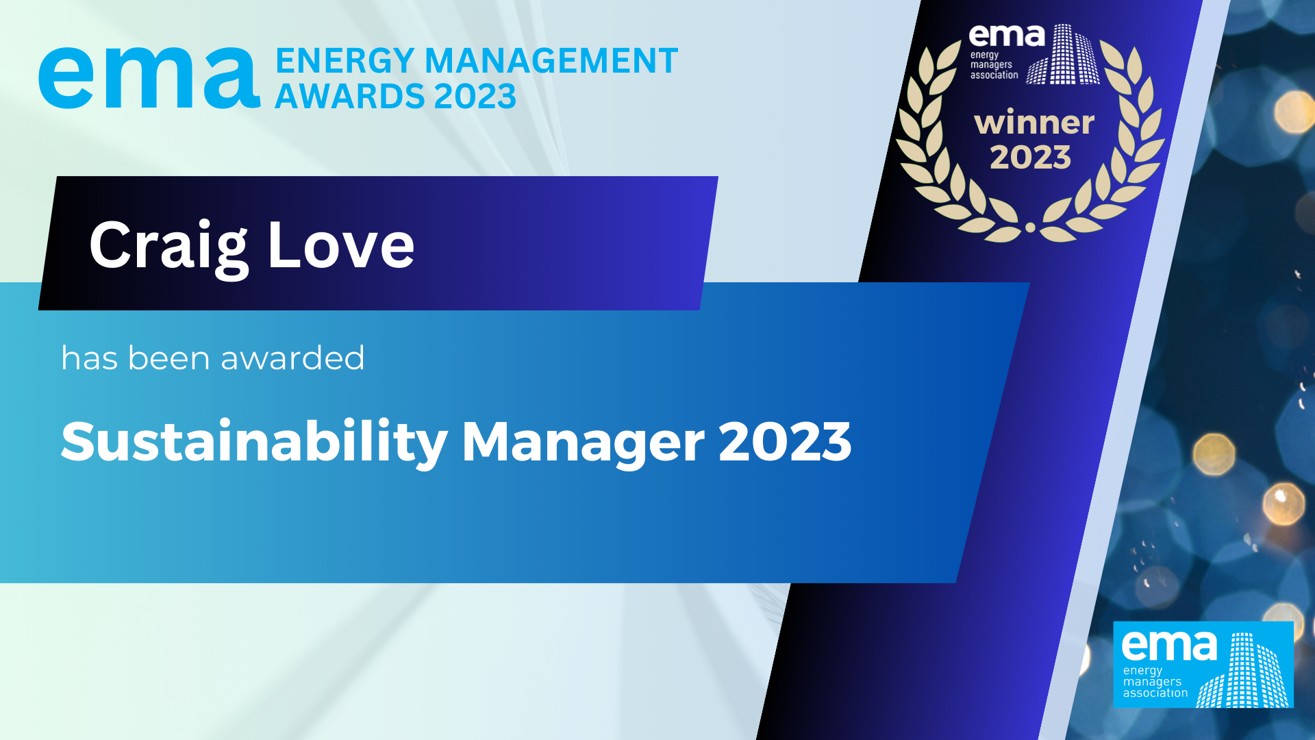 Sustainability Manager 2023 Winner