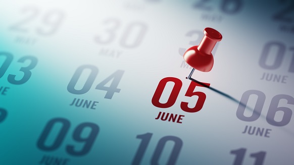 June 05 Written On A Calendar To Remind You An Important Appoint